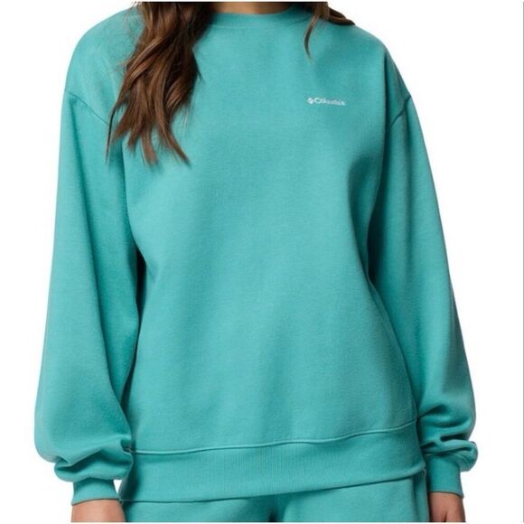 Columbia Sweaters - #420. Columbia OVERSIZED NWT Teal Aldermore Long Sleeve Crewneck Sweater